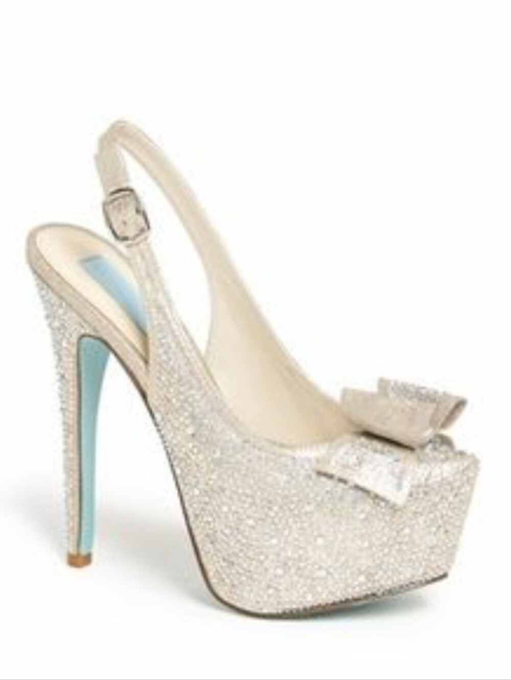 Betsey Johnson Toast Rhinestone Embellished Slingback Pumps Wmns SZ 10